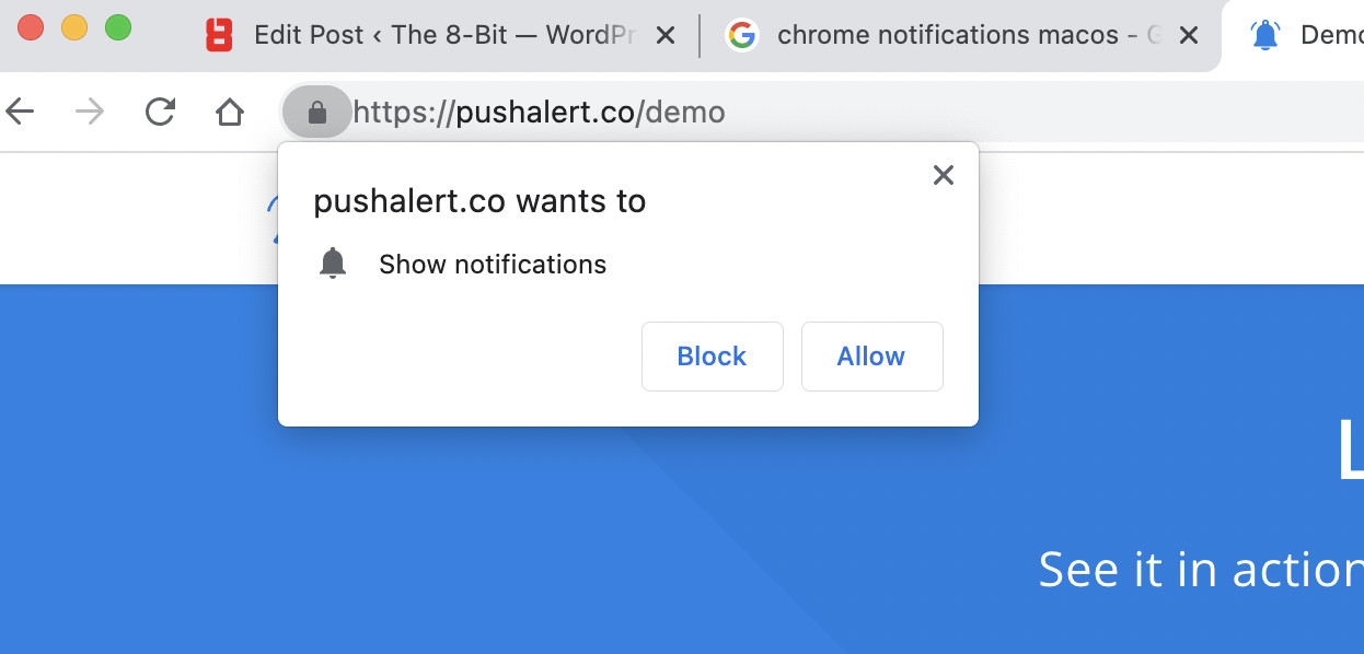 Chrome Notification Prompt