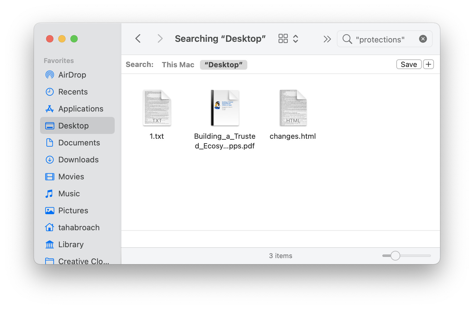 Finder Search Specific Term